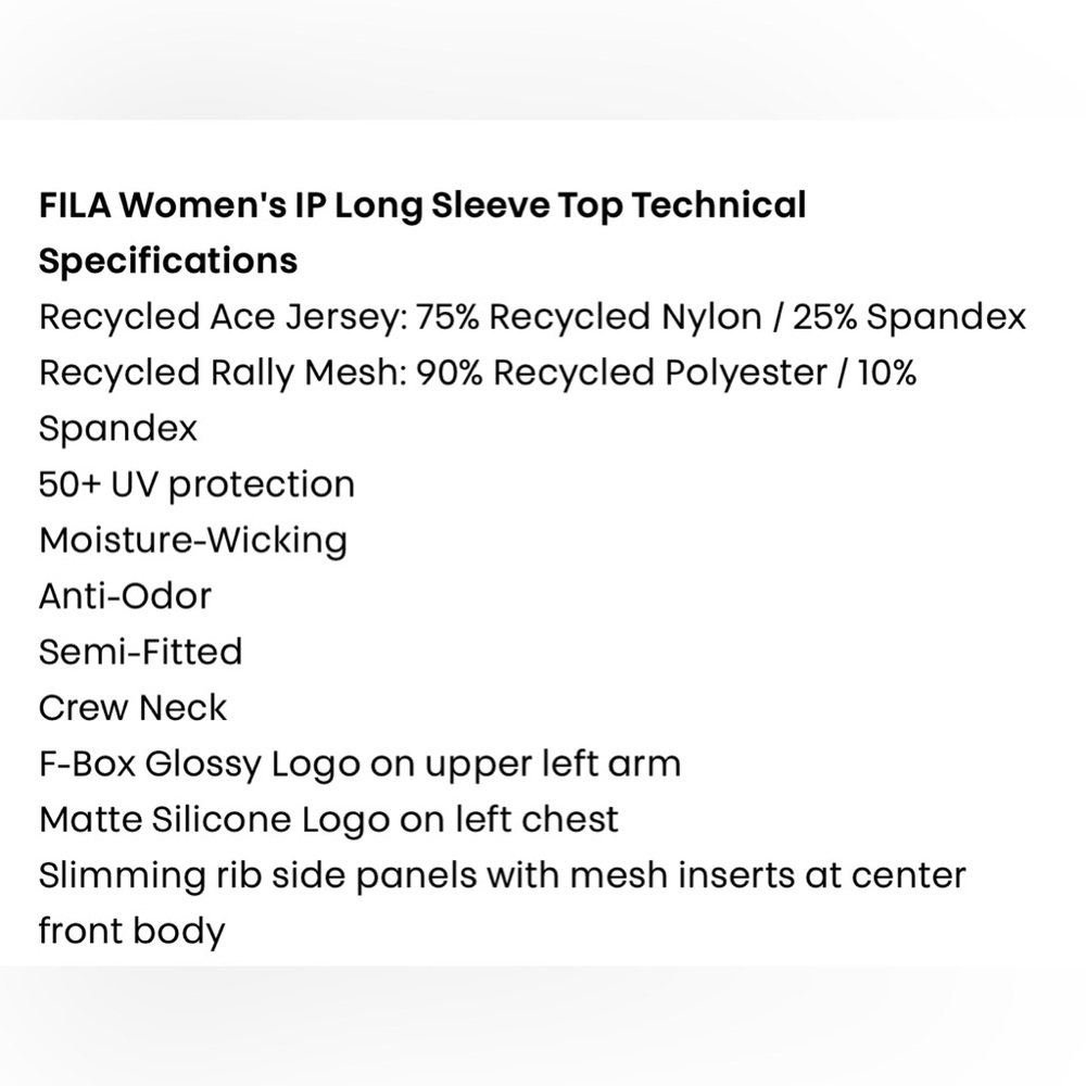 Fila Women’s Long Sleeve Seed Size M 🆕 - Picture 6 of 7